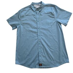 Reel Legends Heritage Blue Button Down Shirt Short Sleeves SZ M NWOT